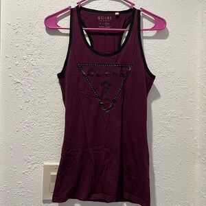 GUESS Women's purple Tank Top size Large